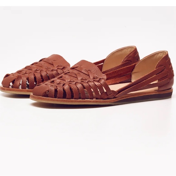 Nisolo Huarache Leather Braided Sandal Shoe Burnt Sienna Womens‎ 8 Brown Tan EUC - Picture 4 of 15
